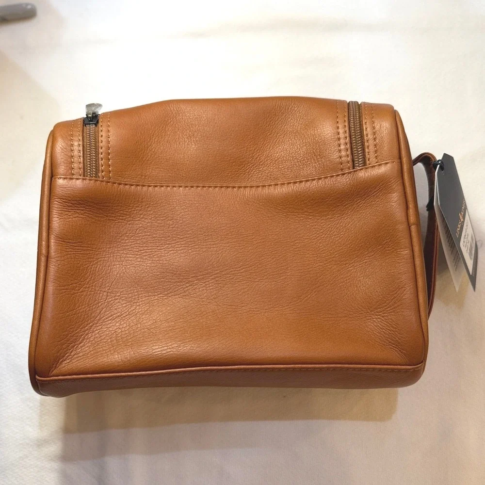 Links Kings Premium Leather Travel Caddy | Toiletry Bag with Dust Bag  NWT